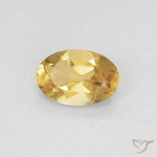 Citrino Dorado natural de 0.44 ct, Ovalada, VVS-VS