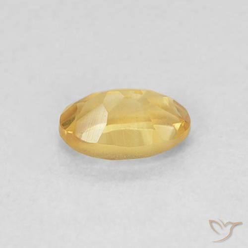 Citrino Dorado natural de 0.44 ct, Ovalada, VVS-VS