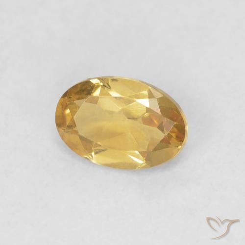 Citrino Dorado natural de 0.41 ct, Ovalada, VVS-VS