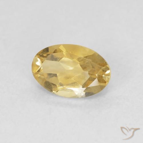 Citrino Dorado natural de 0.46 ct, Ovalada, VVS-VS