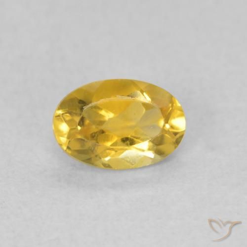 0.41ct Natural Naranja dorado Citrino, Ovalada, VVS-VS