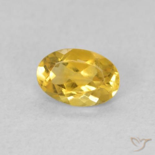 Citrino Naranja dorado natural de 0.41 ct, Ovalada, VVS-VS