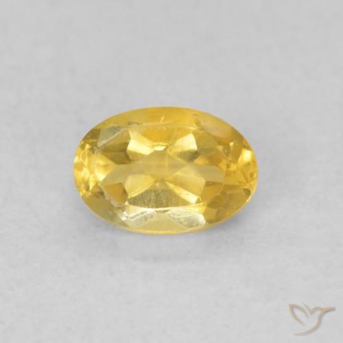 0.43ct Natural Dorado medio Citrino, Ovalada, VVS-VS