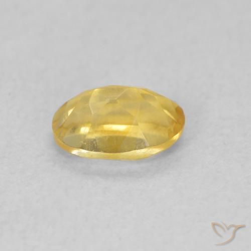 Citrino Dorado medio natural de 0.43 ct, Ovalada, VVS-VS