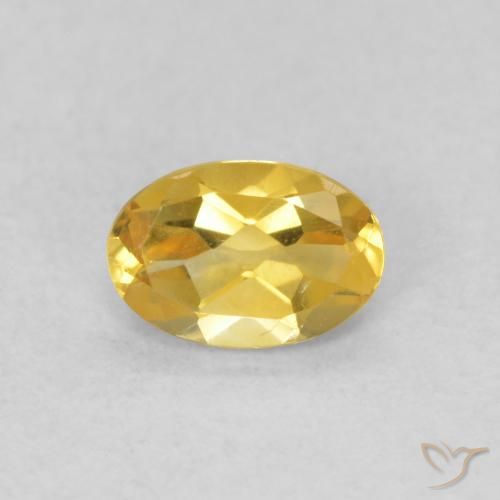 0.37ct Natural Dorado medio Citrino, Ovalada, VVS-VS