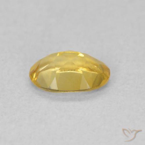 Citrino Dorado medio natural de 0.37 ct, Ovalada, VVS-VS