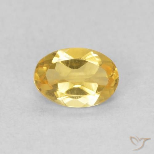 0.43ct Natural Dorado medio Citrino, Ovalada, VVS-VS