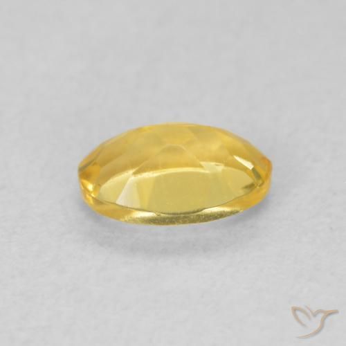 Citrino Dorado medio natural de 0.43 ct, Ovalada, VVS-VS