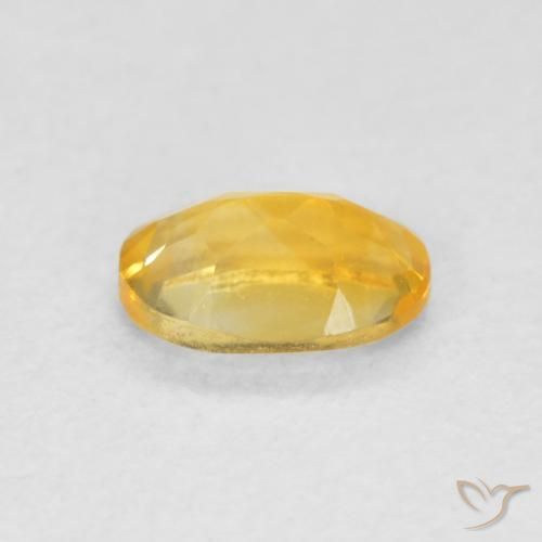 Citrino Dorado medio natural de 0.42 ct, Ovalada, VVS-VS