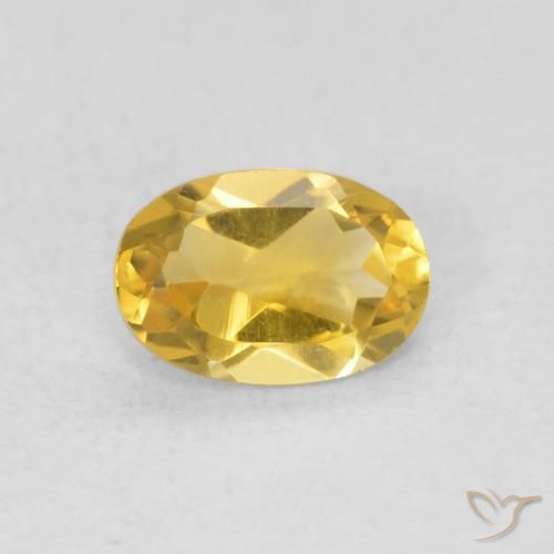 0.41ct Natural Dorado medio Citrino, Ovalada, VVS-VS