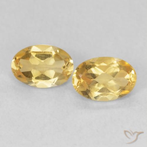 0.84ctw Natural Dorado medio Citrino, Ovalada, VVS-VS