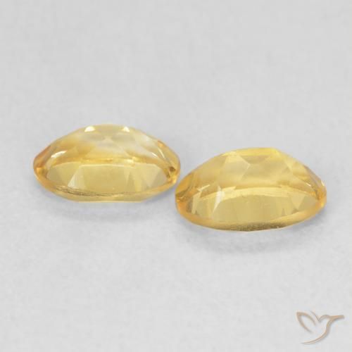 Gemas de Citrino Dorado medio natural de 0.84 ct, Ovalada, VVS-VS
