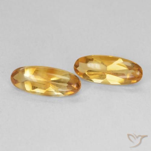 Gemas de Citrino Medium Light-Golden natural de 1.68 ct, Ovalada, Transparente