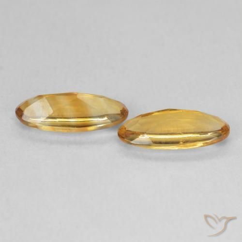 Gemas de Citrino Medium Light-Golden natural de 1.68 ct, Ovalada, Transparente