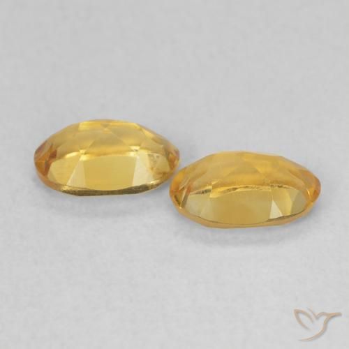 Gemas de Citrino Dorado oscuro natural de 0.79 ct, Ovalada, VVS-VS