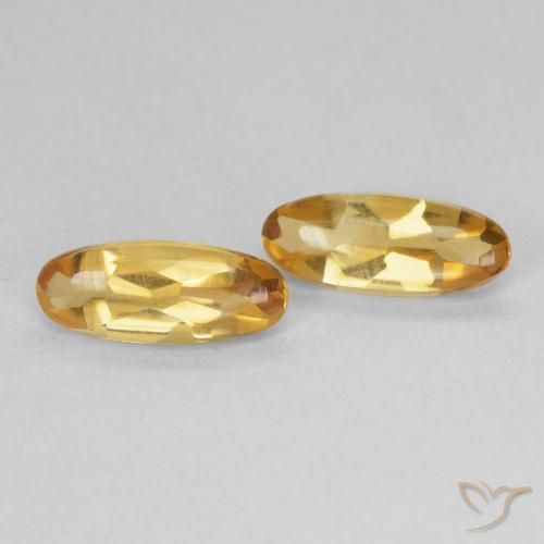 Gemas de Citrino Medium Light-Golden natural de 1.74 ct, Ovalada, Transparente