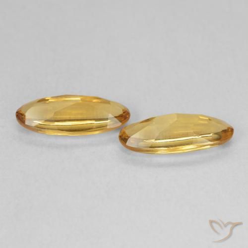 Gemas de Citrino Medium Light-Golden natural de 1.74 ct, Ovalada, Transparente