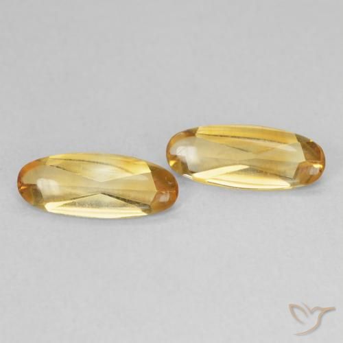 Gemas de Citrino Naranja dorado natural de 1.21 ct, Ovalada, Transparente