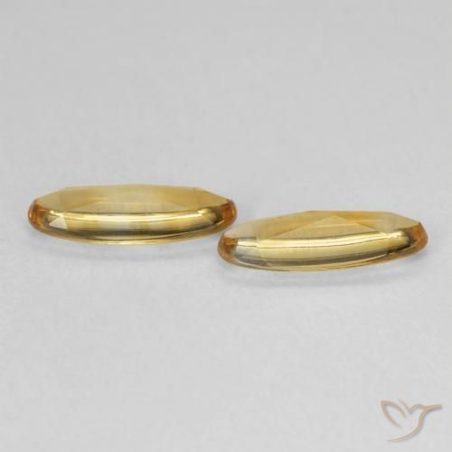 Gemas de Citrino Naranja dorado natural de 1.21 ct, Ovalada, Transparente