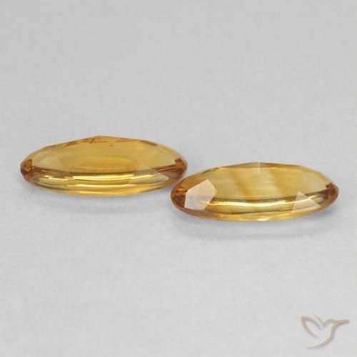 Gemas de Citrino Medium Light-Golden natural de 1.72 ct, Ovalada, Transparente