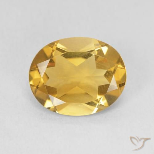 3.19ct Natural Dorado intenso Citrino, Ovalada, VVS-VS