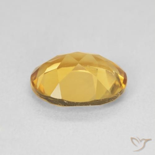 Citrino Dorado intenso natural de 3.19 ct, Ovalada, VVS-VS
