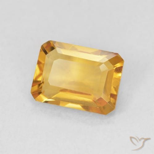 Citrino Medium Light-Golden natural de 1.32 ct, Corte Octágono / Esmeralda, VS