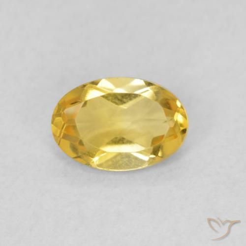 0.40ct Natural Naranja dorado Citrino, Ovalada, VVS-VS