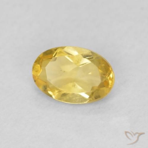 Citrino Naranja dorado natural de 0.40 ct, Ovalada, VVS-VS