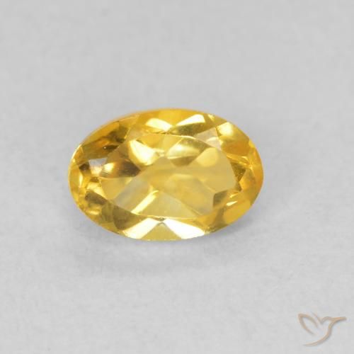 0.49ct Natural Dorado Citrino, Ovalada, VVS