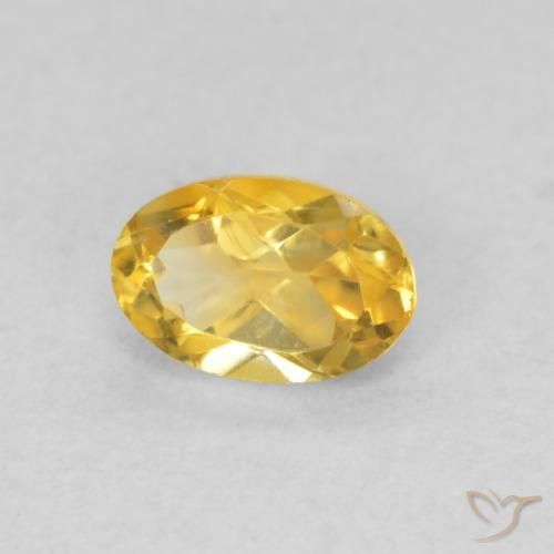 Citrino Dorado natural de 0.49 ct, Ovalada, VVS