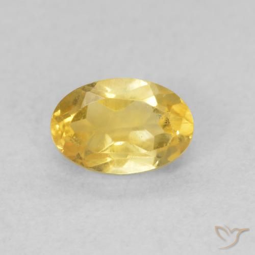 0.52ct Natural Naranja dorado Citrino, Ovalada, VVS