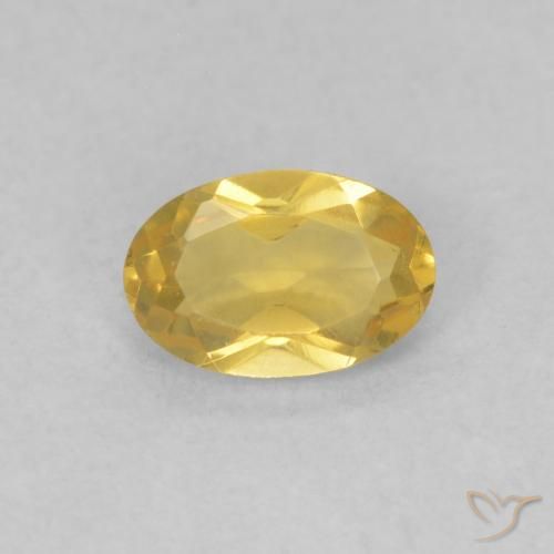 0.43ct Natural Dorado medio Citrino, Ovalada, VVS-VS