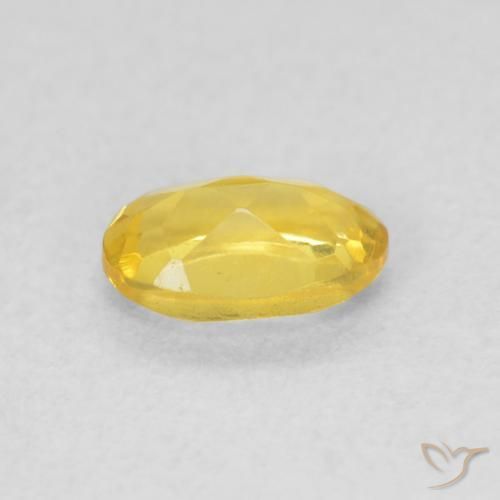 Citrino Dorado medio natural de 0.43 ct, Ovalada, VVS-VS