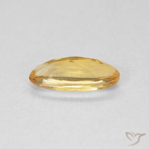 Citrino Naranja dorado intenso natural de 0.85 ct, Ovalada, Transparente