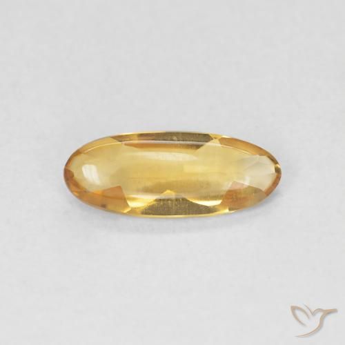 0.68ct Natural Medium Light-Golden Citrino, Ovalada, Transparente