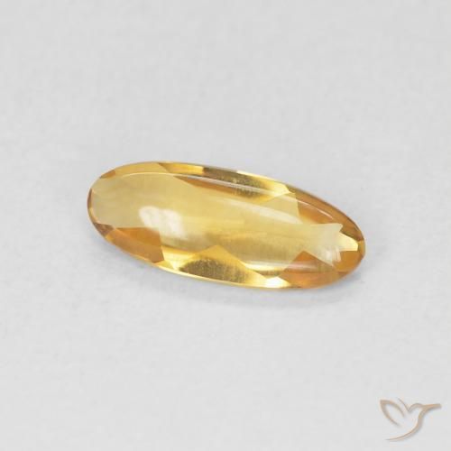 Citrino Medium Light-Golden natural de 0.68 ct, Ovalada, Transparente