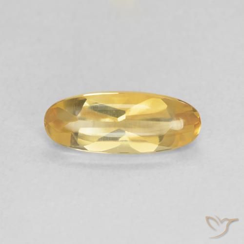 0.91ct Natural Dorado medio Citrino, Ovalada, Transparente
