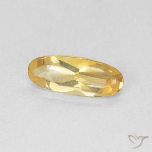 Citrino Dorado medio natural de 0.91 ct, Ovalada, Transparente