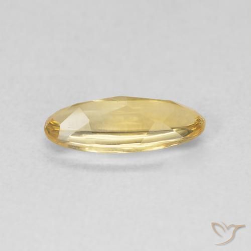 Citrino Dorado medio natural de 0.91 ct, Ovalada, Transparente