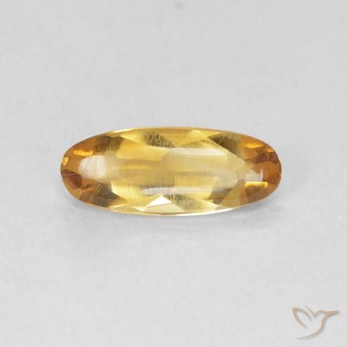 0.78ct Natural Medium Light-Golden Citrino, Ovalada, Transparente