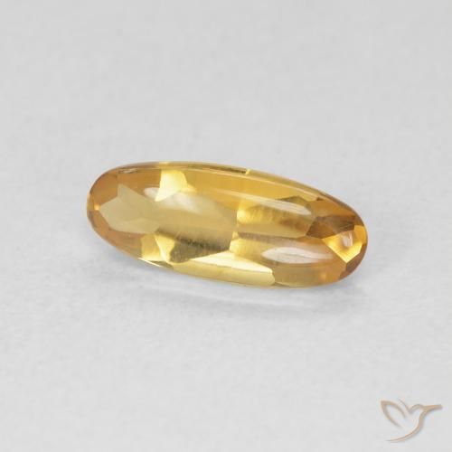 Citrino Medium Light-Golden natural de 0.87 ct, Ovalada, Transparente