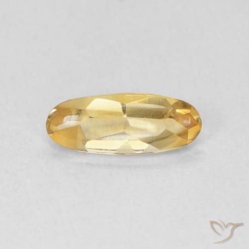 0.80ct Natural Dorado medio Citrino, Ovalada, Transparente