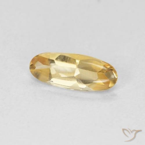 Citrino Dorado medio natural de 0.80 ct, Ovalada, Transparente