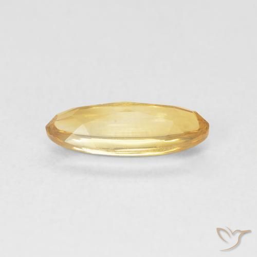 Citrino Dorado medio natural de 0.86 ct, Ovalada, Transparente