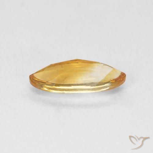 Citrino Naranja dorado natural de 0.90 ct, Ovalada, Transparente