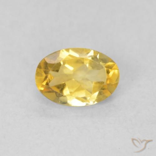 0.45ct Natural Dorado medio Citrino, Ovalada, VVS-VS