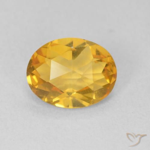 1.57ct Natural Dorado oscuro Citrino, Ovalada, VVS-VS