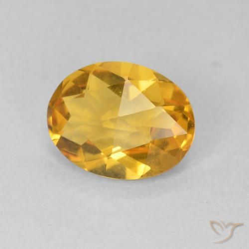 Citrino Dorado oscuro natural de 1.57 ct, Ovalada, VVS-VS