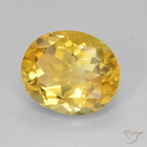 Citrino Naranja dorado natural de 4.73 ct, Ovalada, VVS-VS